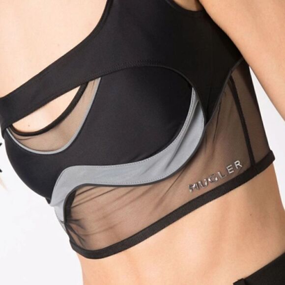 MUGLER panelled cut-out bralette size 40/L NWT $798 - Picture 4 of 11
